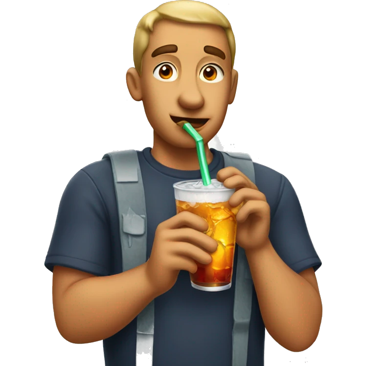 Drinking soda emoji