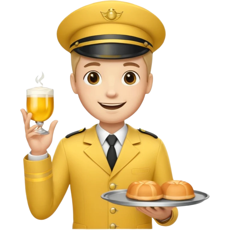 bell boy in yellow uniform emoji