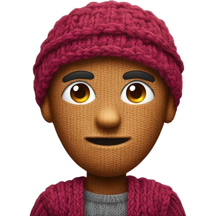 Knitted emoji
