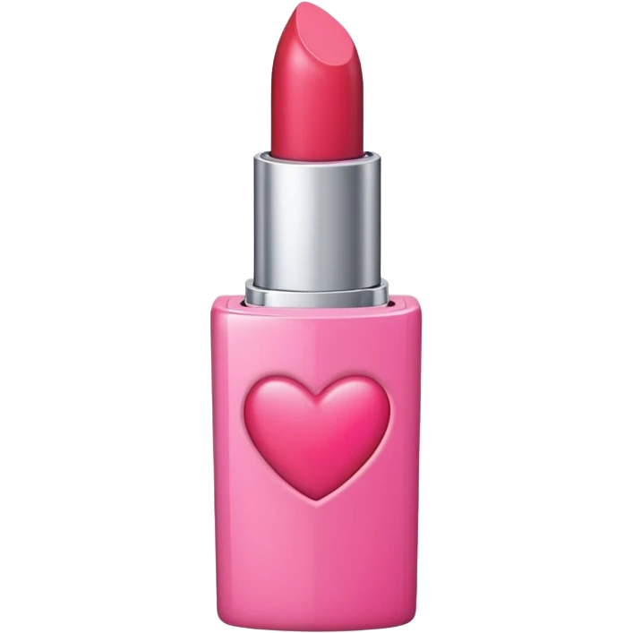 lipstick pink + heart emoji