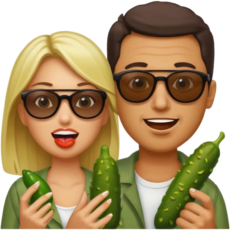 Férfi uborkáza a nőt  emoji