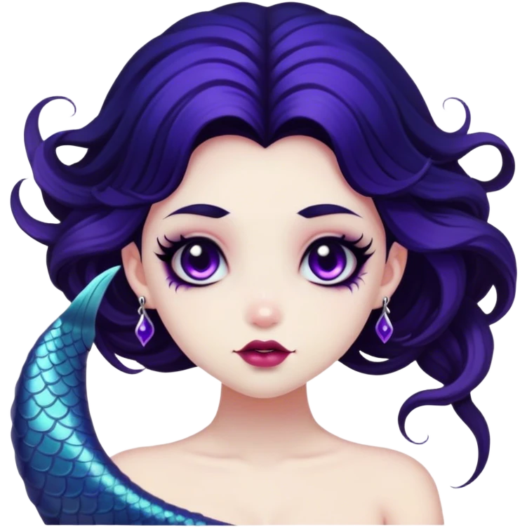 goth mermaid hime girl emoji