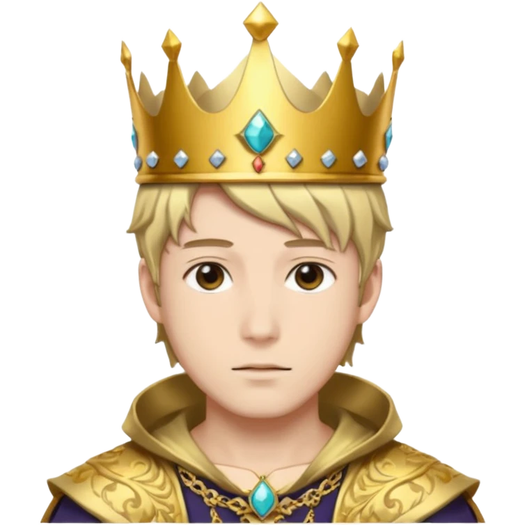 An anime man with crown emoji