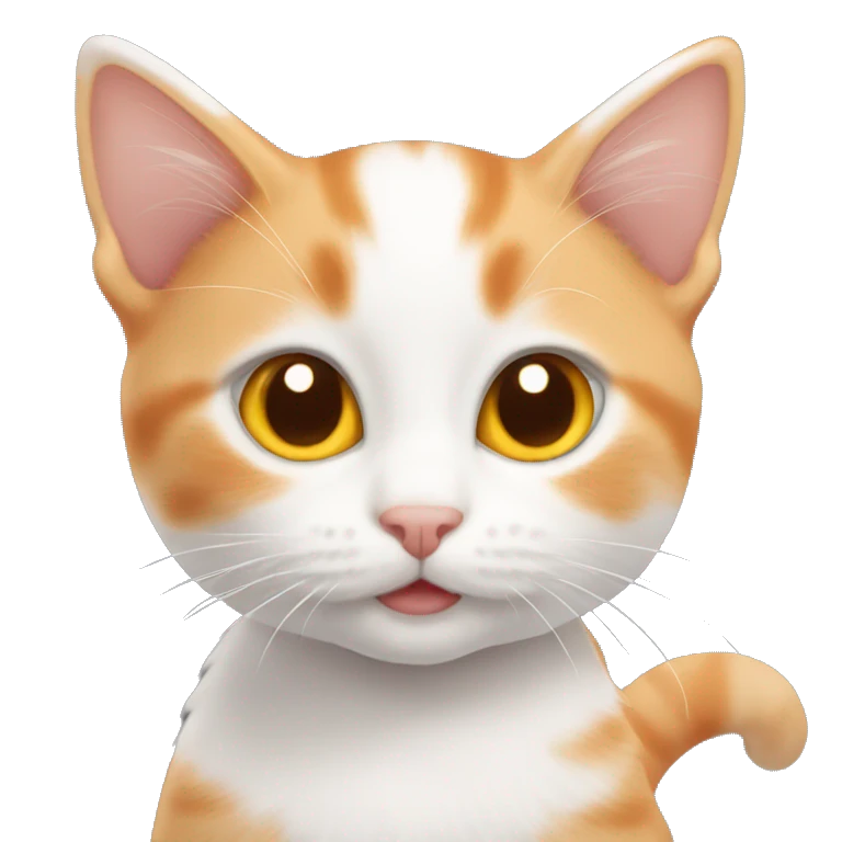 Orange and white kitten emoji