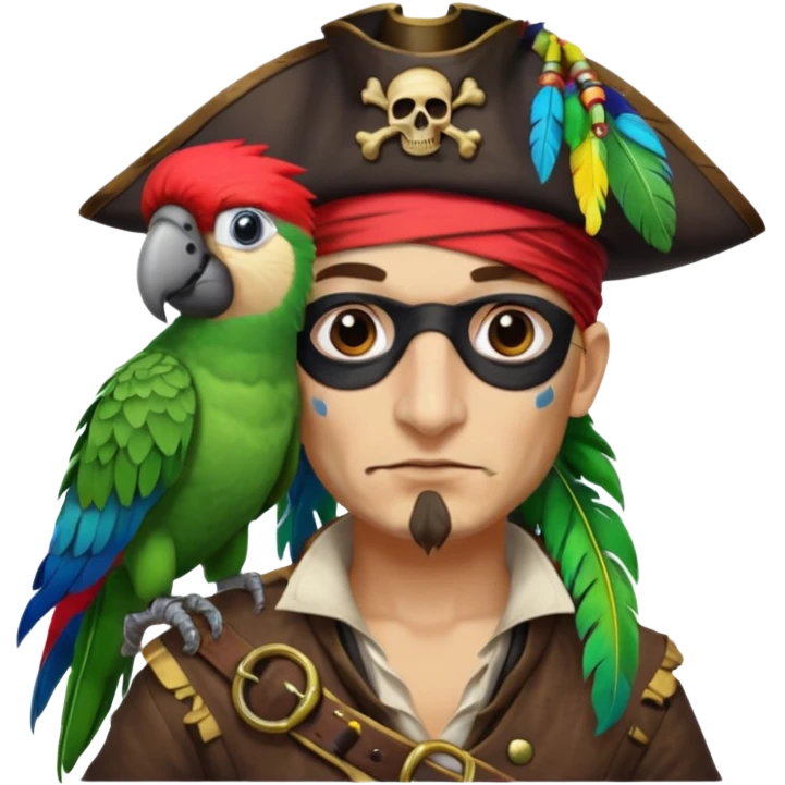 pirate and parrot emoji