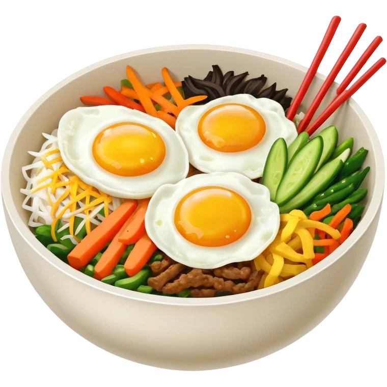 Create an emoji for Korean bibinba  one egg emoji