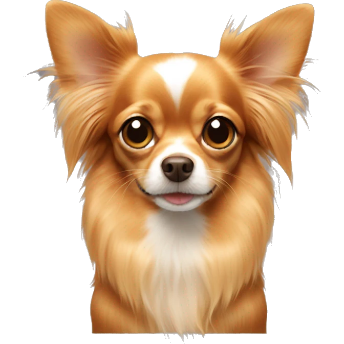 Long haired ginger Chihuahua  emoji