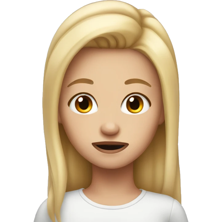 Bratty girl with blond hair emoji