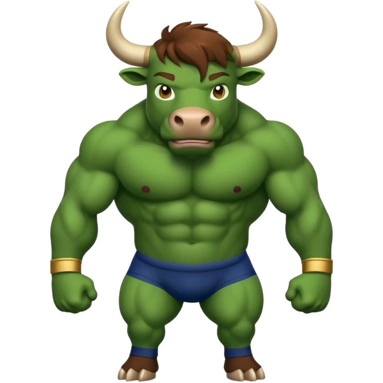 Green bull with playable jumper emoji
