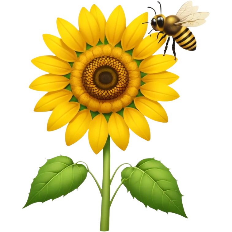 A sunflower with bees around emoji