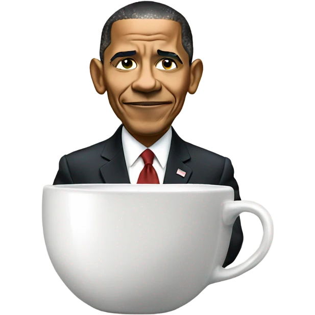 obama with tea cup emoji