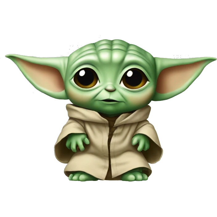 BABY YODA SHOWING SLIDES emoji