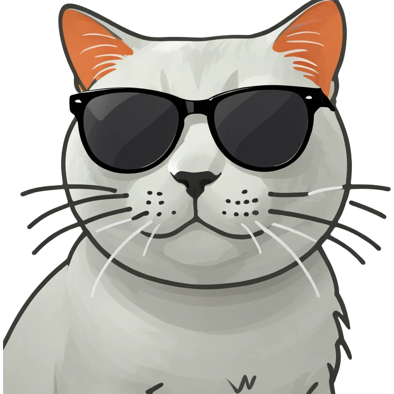 Cat with sunglasses emoji