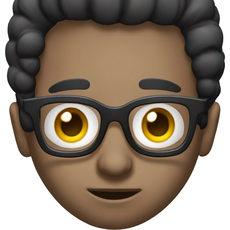 Glasses and raised eyebrows emoji