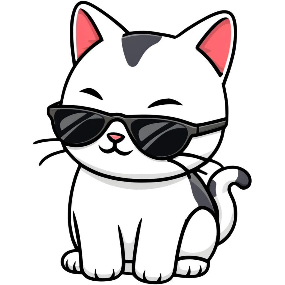 Cat with sunglasses emoji