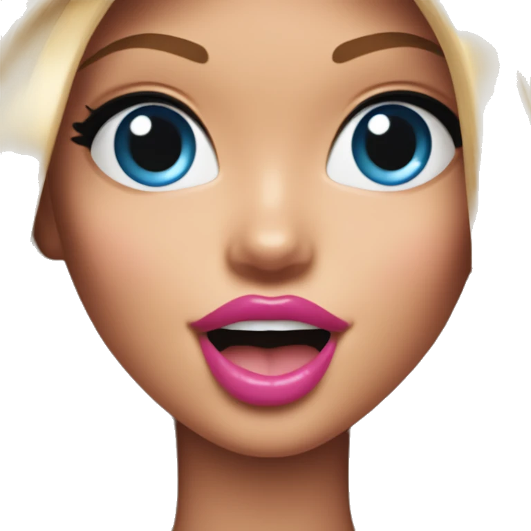Barbie sticks out tongue  emoji