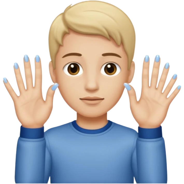 boy with long nails emoji