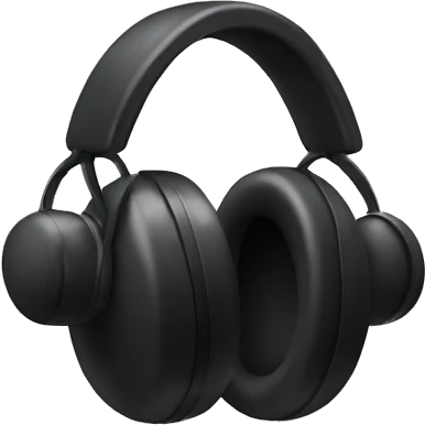 Black Ear muffs emoji
