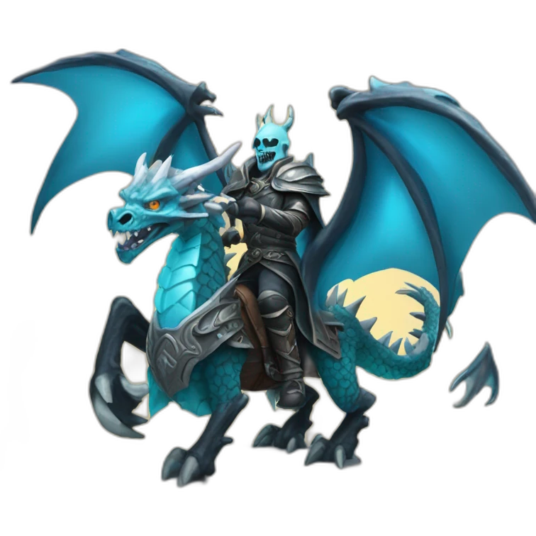 the lich king riding icybone dragon emoji