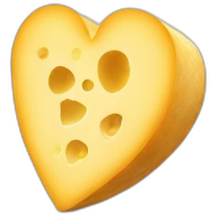 gouda cheese heart shape emoji