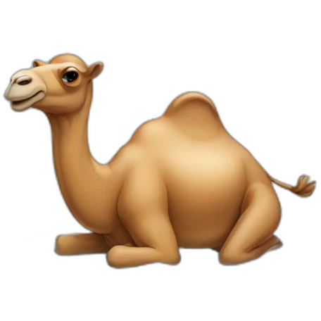 A swimming camel emoji