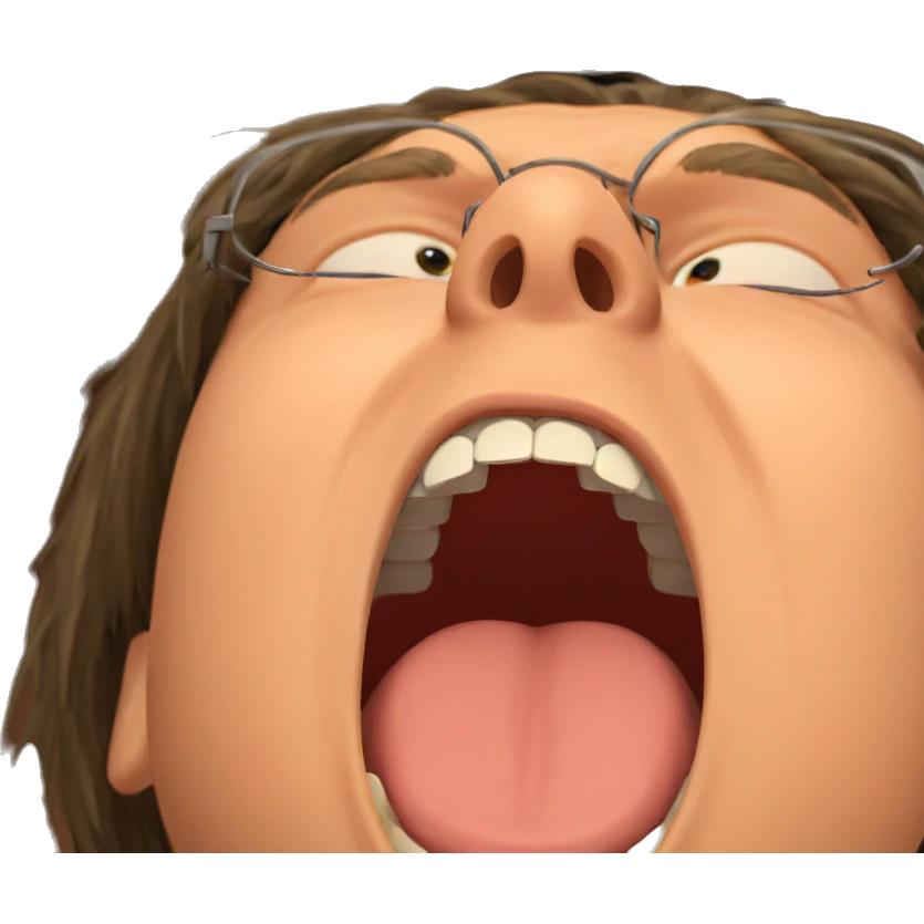 terrifying open mouth close-up emoji
