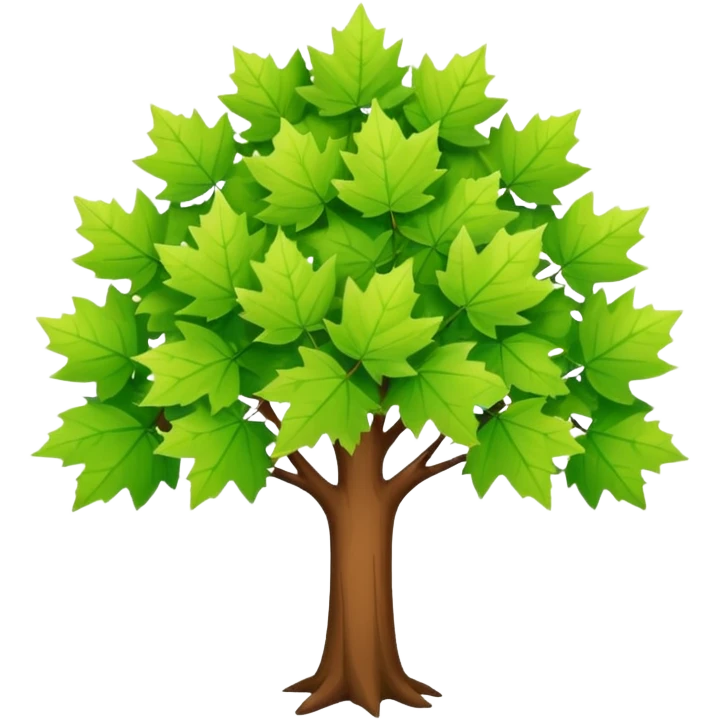 maple tree: flat body small leafs emoji