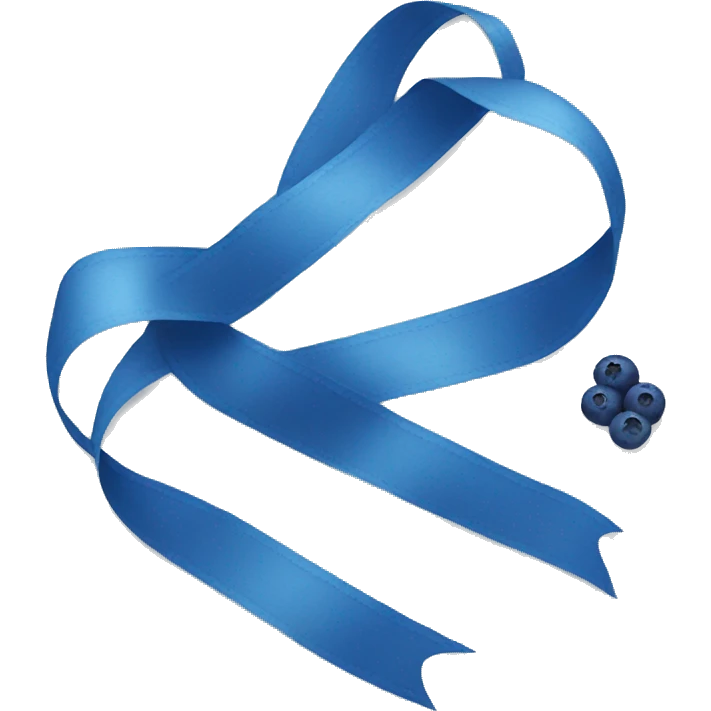 Blue Ribbon with Blueberry Emojis on it emoji