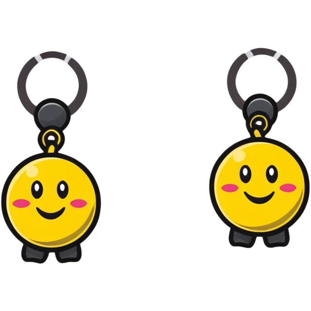 cute cartoon ghungroo ankle bells with smiling faces emoji