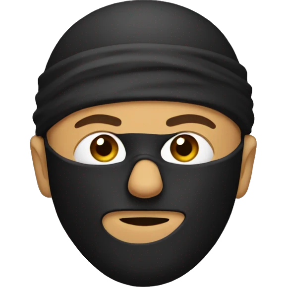  man wearing a ninja mask emoji