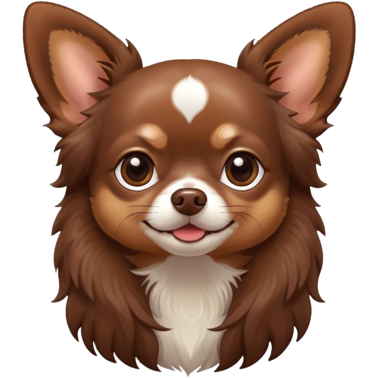 Chocolate chihuahua longhair  emoji
