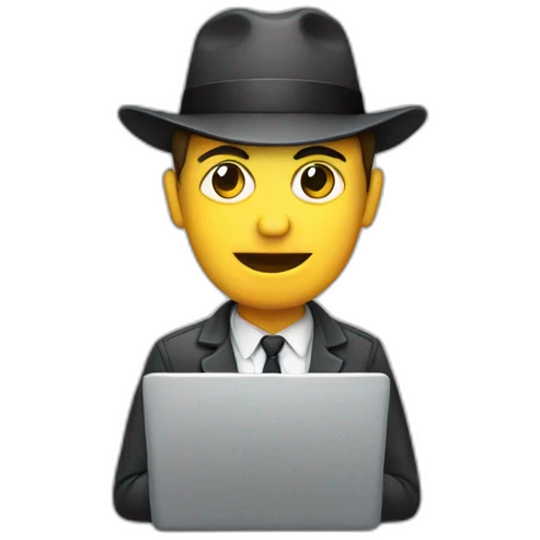 private investigator with a computer emoji