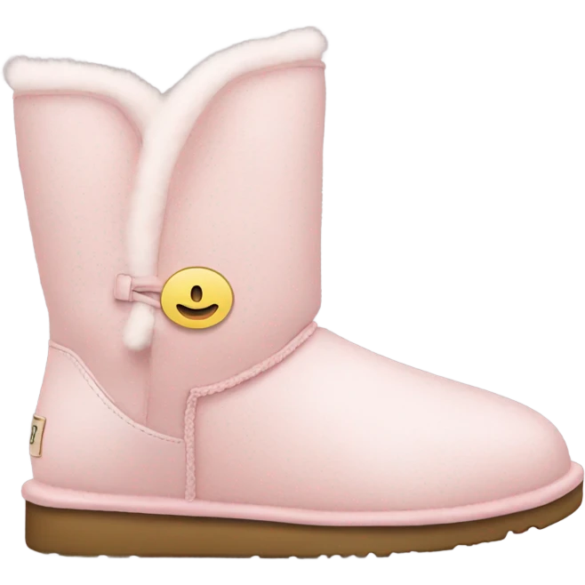 highly detailed light pink ugg emoji