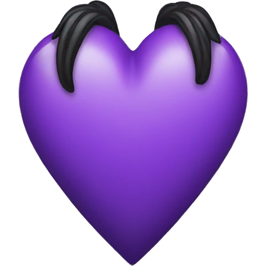 Half black and purple heart emoji