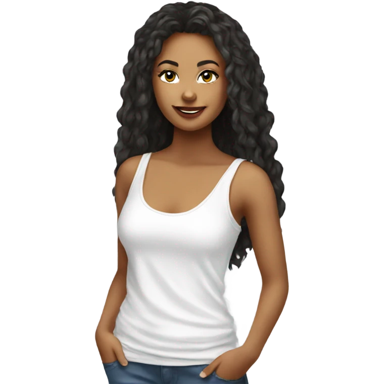 white cami tank top emoji