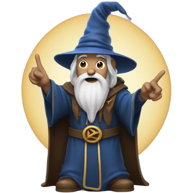 Wizard with two middle fingers  emoji