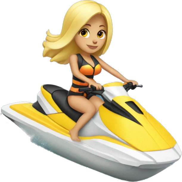 Blonde girl jet ski emoji