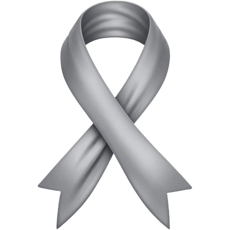 grey cancer ribbon emoji