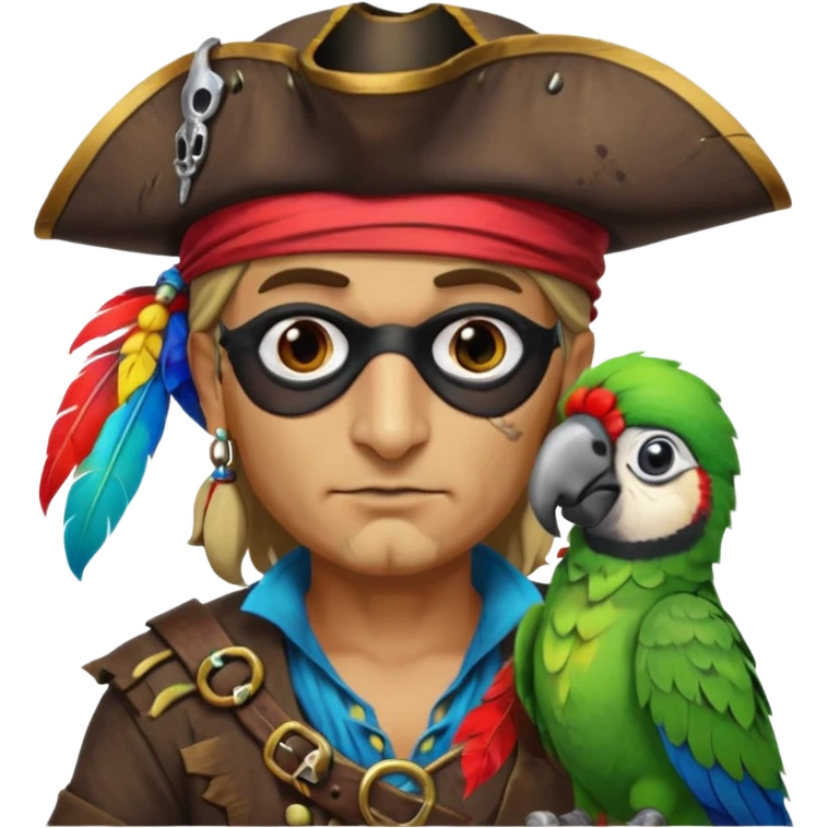 pirate and parrot emoji