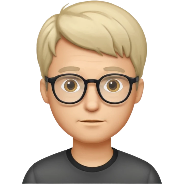 SEÑOR CON POCO CABELLO Y GAFAS emoji