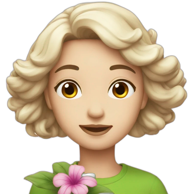 Cou fleur emoji