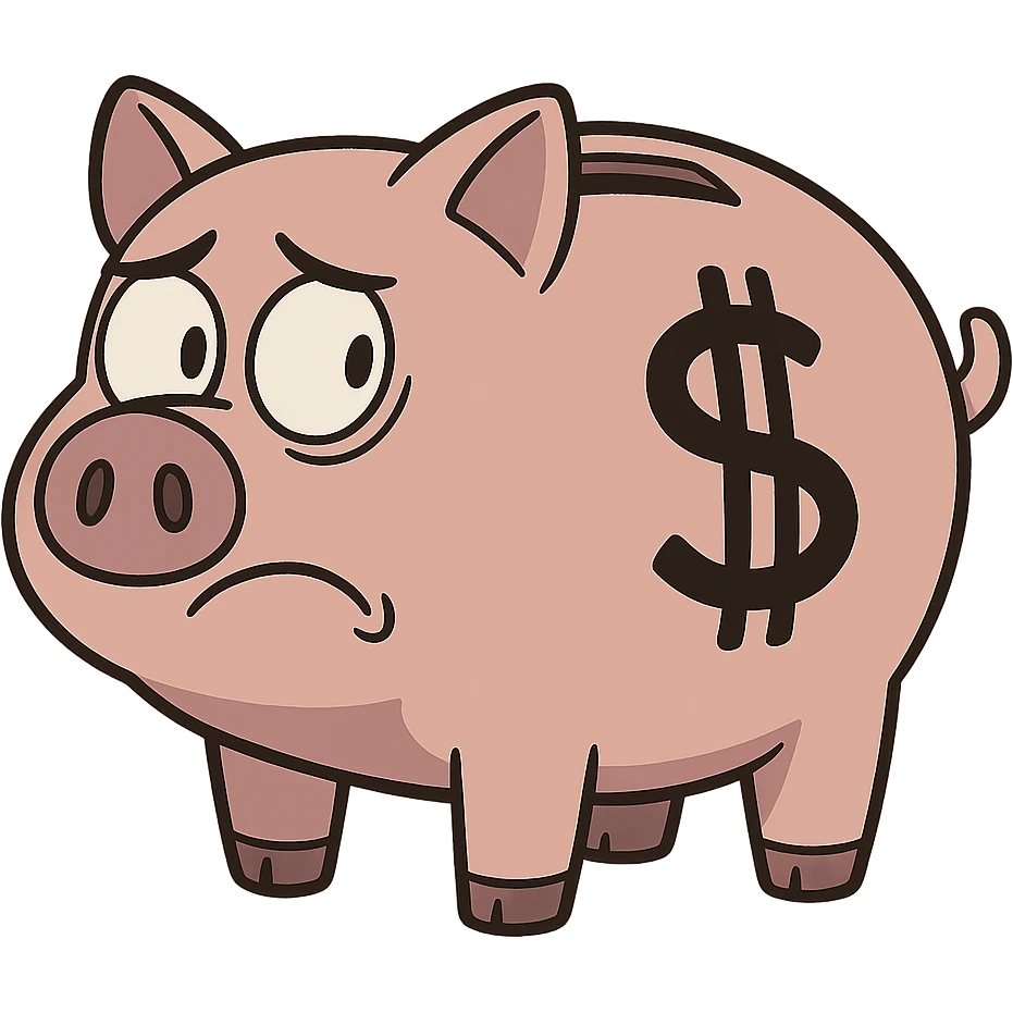 piggy bank with a dollar sign on its side emoji