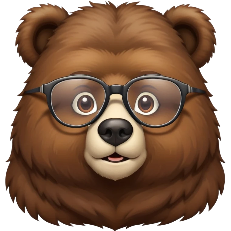 Orso con occhiali emoji