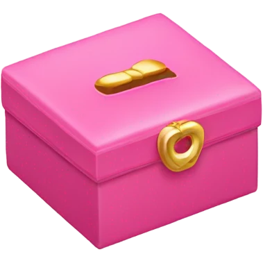 Pink ring box with ring emoji