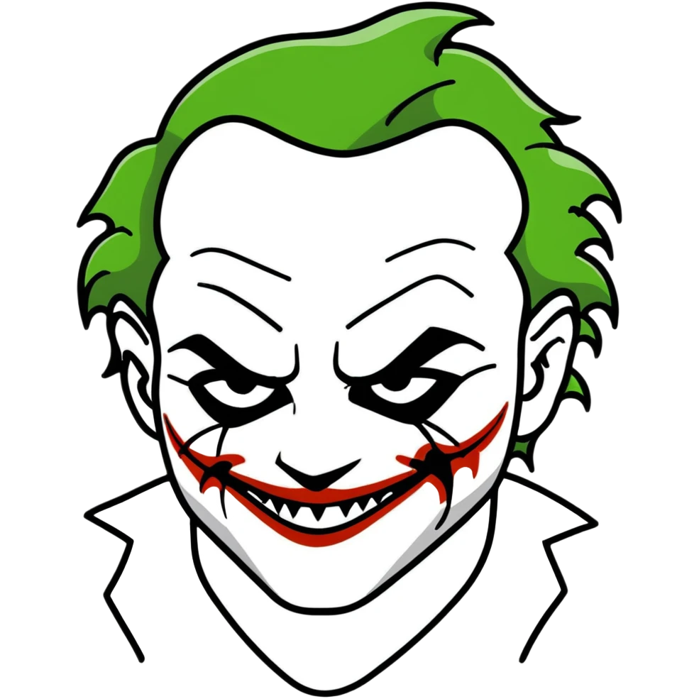 Heath Ledger Joker with scars and makeup emoji