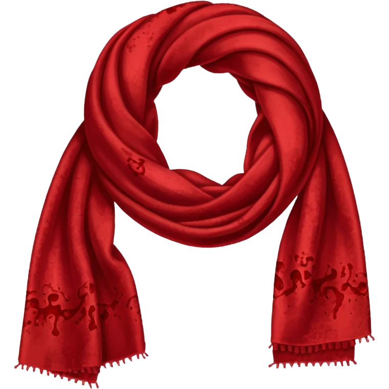 Scarf with blood emoji