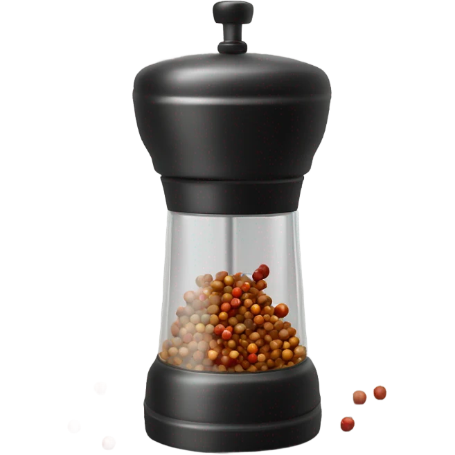 pepper mill with pepper coming out emoji