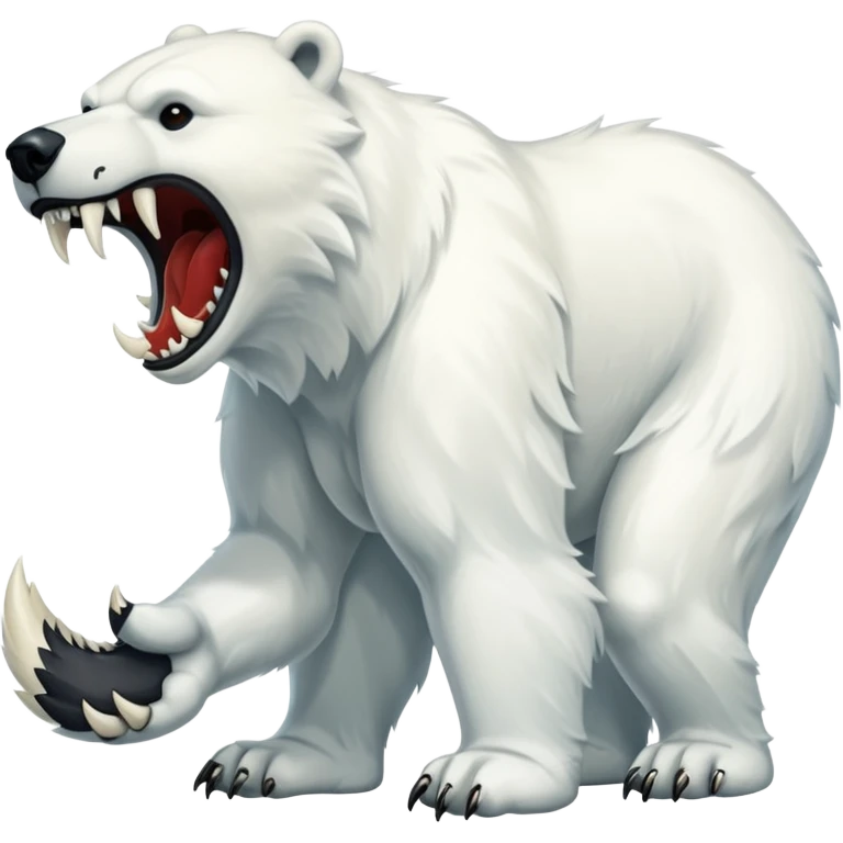 Sabertoothed polar bear with a wolf’s tail  emoji