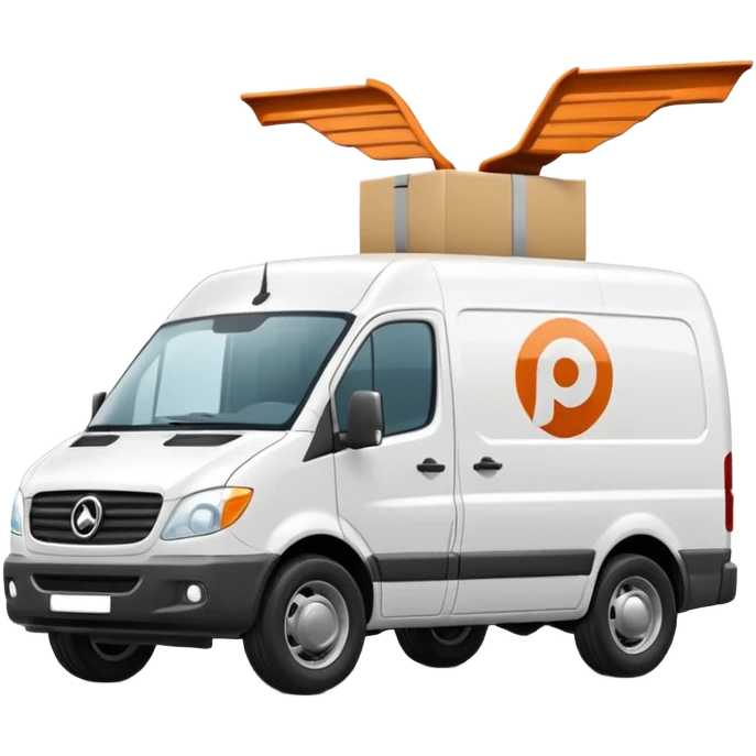 delivery by van, Logo "Publicare" emoji