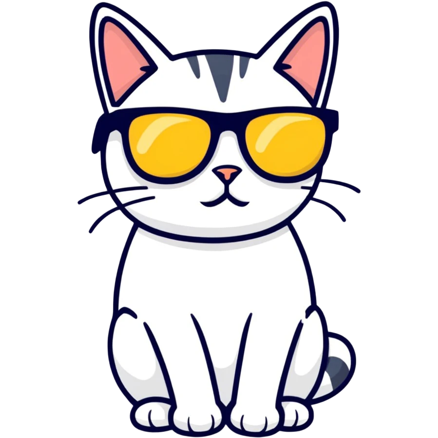 Cat with sunglasses emoji